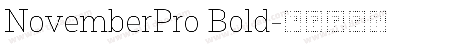 NovemberPro Bold字体转换